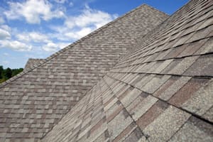 Home roof made from asphalt shingles in Edgerton