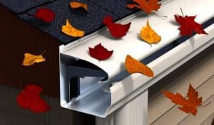 gutters installer with leaf