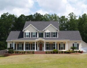 Large country home with new shingle roofing